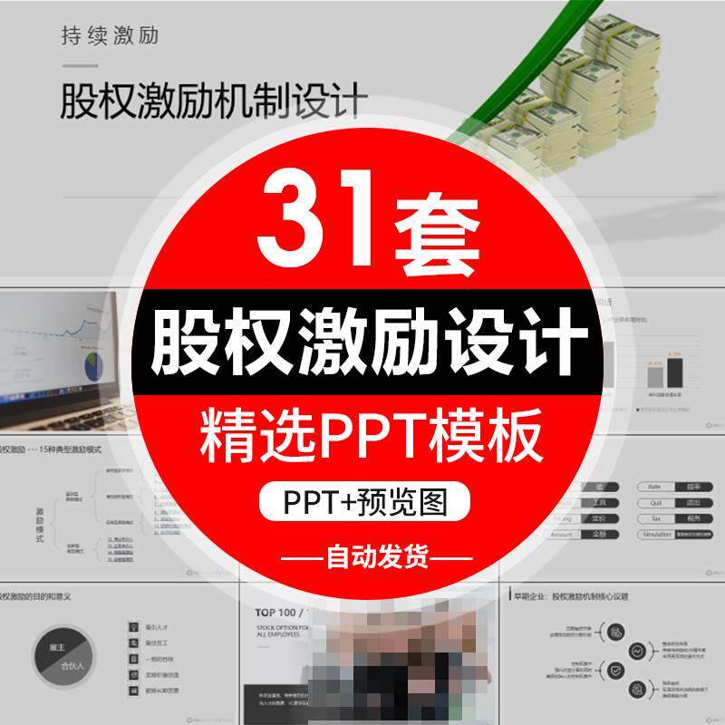 企业股权设计系统股权激励方案PPT模板公司合伙人股份架构结构wps