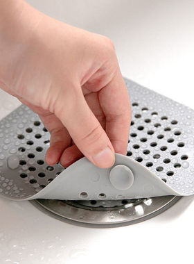 卫生间下水防头发过滤网防臭硅胶过滤地漏浴室密封防堵垫盖贴神器