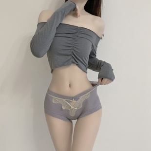 女胖mm200斤性感蕾丝收腹提臀无痕冰丝透气纯棉裆三角裤 大码 内裤
