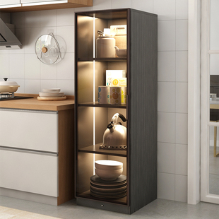 全铝合金夹缝储物柜厨房置物柜冰箱缝隙落地柜收纳电器锅具餐边柜