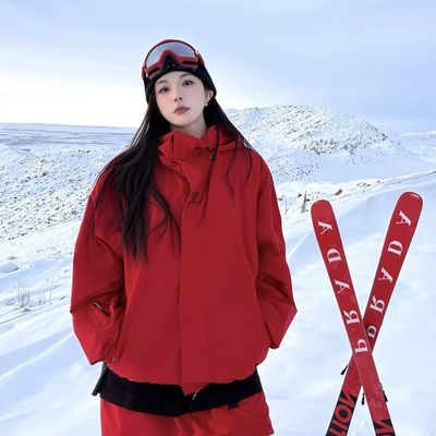 SWAGLI 【大PRO】滑雪服休闲宽松防水防风单双板户外男女同款连帽