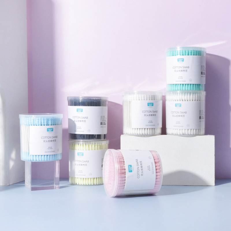 200支木棒圆头棉签脸部化妆美容卸妆双头一次性化妆棉签棒清洁棉