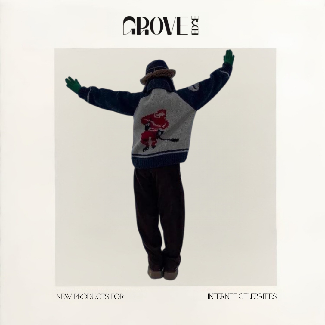 【现货】GROVE EDGE韩国东大门fever同款纯手工编织全羊毛vintage