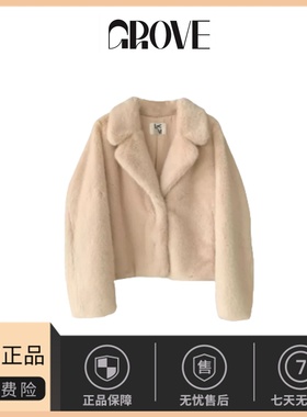 【现货】love you so much赵露思同款保暖休闲毛绒真环保皮草外套