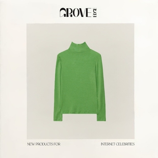EDGE韩国设计师静媛同款 GROVE 柔软舒适羊毛高领打底衫 现货