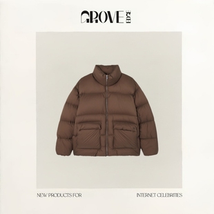 现货 韩国设计师裴秀智同款 GROVE 新款 刺绣羽绒服外套 EDGE冬季