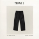 现货 GROVE EDGE韩国小众松紧腰绒面麂皮系带直筒裤 阔腿裤 长裤