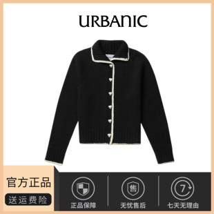 【现货】urbanic30 韩国小众秋冬新款爱心纽扣针织毛衣开衫女外套