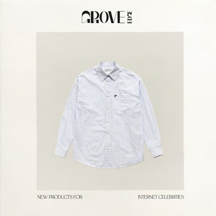 EDGE韩国东大门设计师fever格子休闲宽松气质衬衣 GROVE 现货