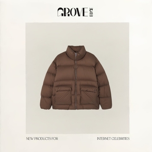 现货 韩国设计师裴秀智同款 GROVE 新款 刺绣羽绒服外套 EDGE冬季