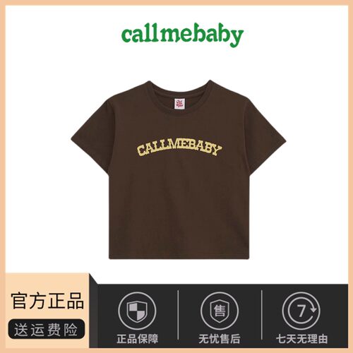 【现货】新款callmebaby短袖字母印花t恤上衣女宽松韩版ins短款