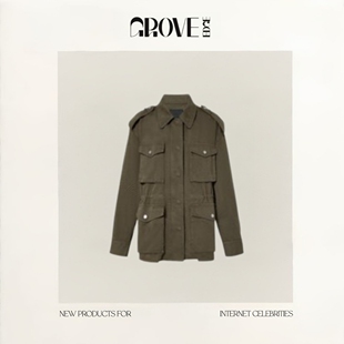 收腰工装 EDGE韩国东大门中性山系猎装 GROVE 口袋夹克外套 现货