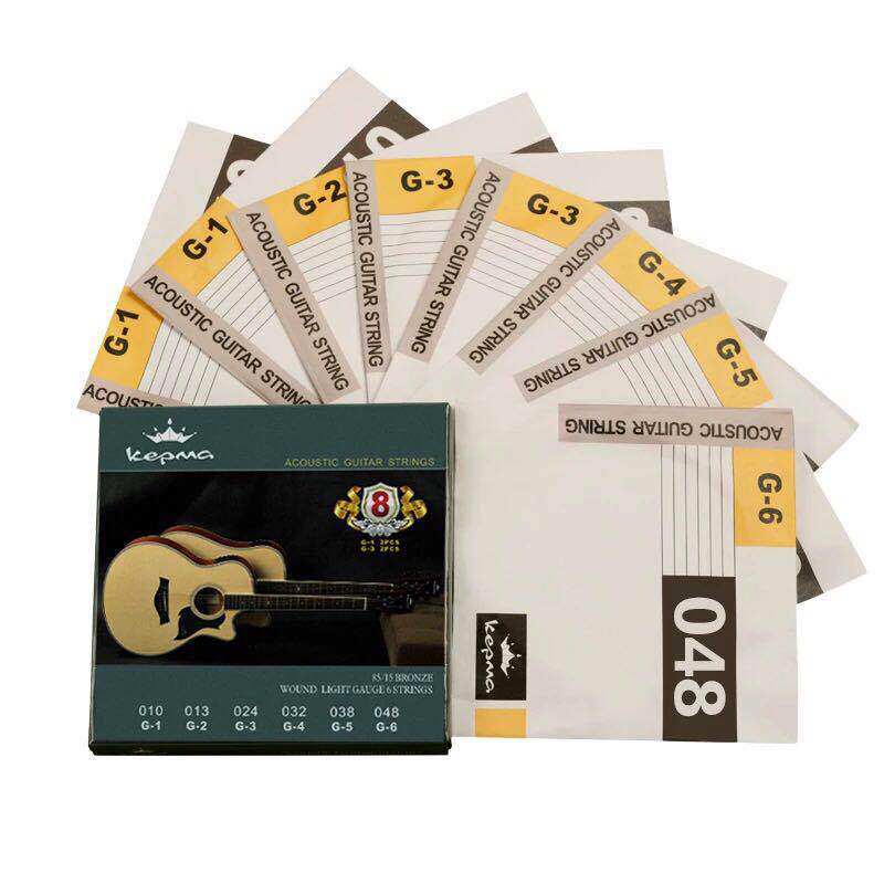 卡马kepma磷青铜黄色A1CD1C吉他琴弦民谣木吉他弦套装钢丝弦
