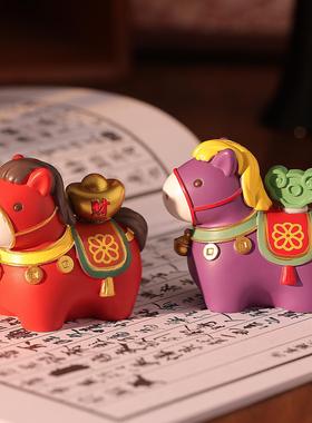 0可爱马年吉物国潮文创摆命件祥226本年伴手礼YF072-36招财装饰品