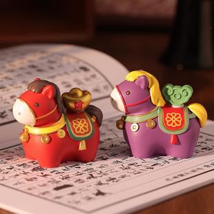0可爱马年吉物国潮文创摆命件祥226本年伴手礼YF072-36招财装饰品