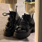 厚底马丁靴女2025春秋新款 小个子英伦风短靴子加绒甜酷爆款 单靴潮