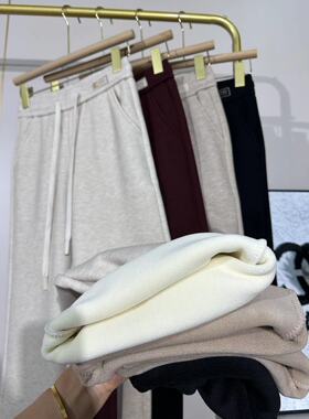 檬芬齐7752女裤新冬款加绒加厚微喇叭裤专柜正品时尚窄版仿羊绒