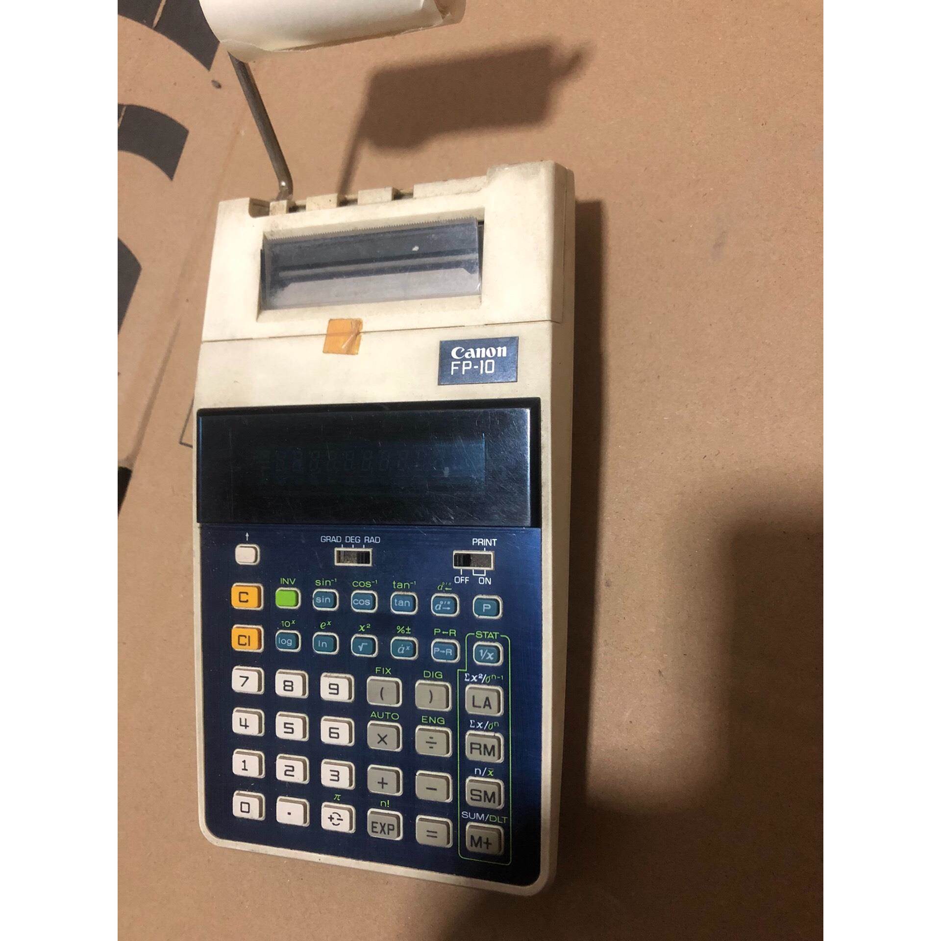 议价佳能荧光计算器。fp-10。 完好使用。无电源。300包邮。