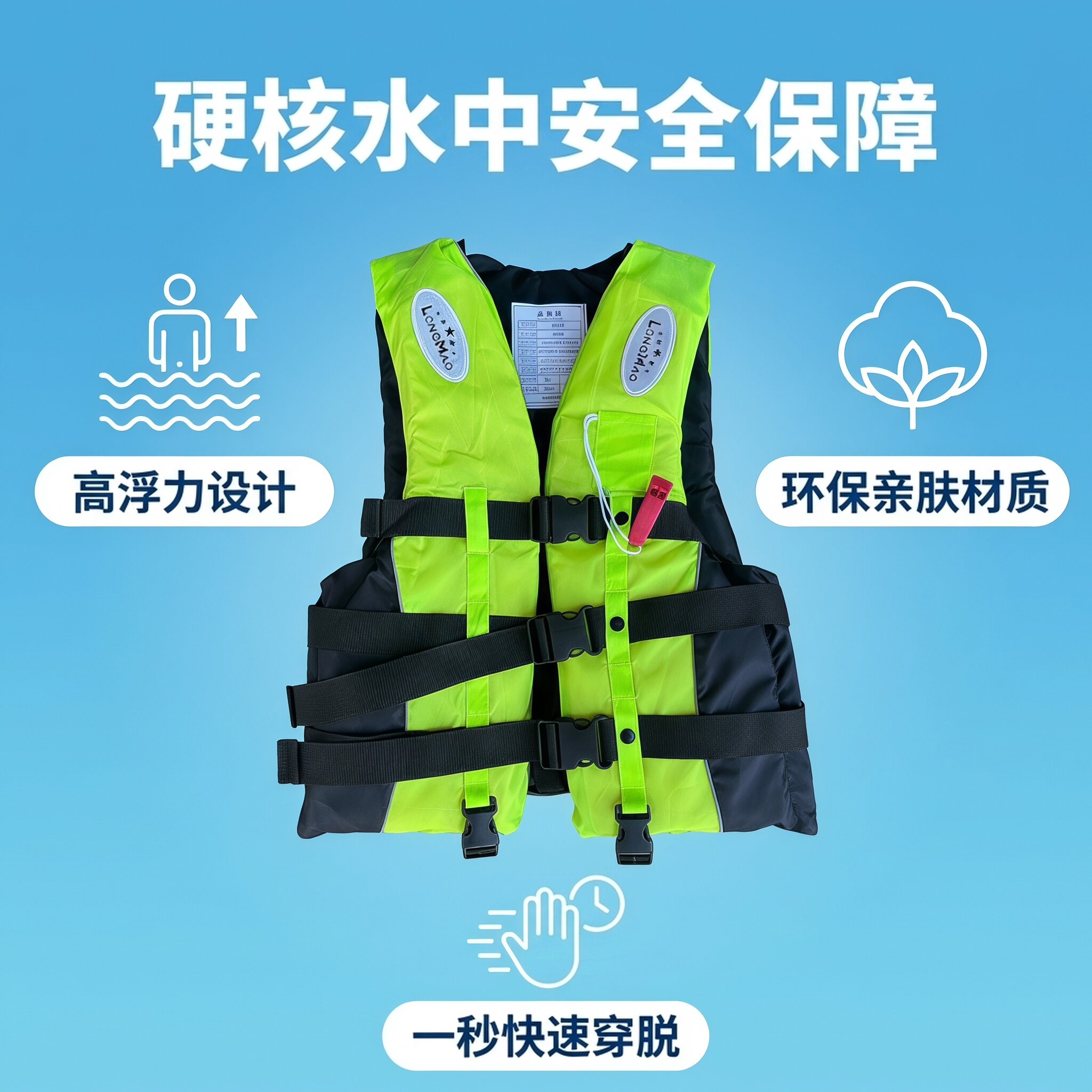 儿童救生衣大浮力背心成人钓鱼车载便携划船专业游泳大人防汛浮力