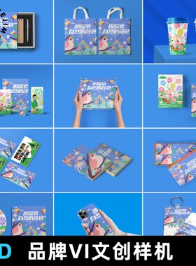 品牌文创产品帆布包手机壳海报名片包装礼盒VI样机psd设计素材