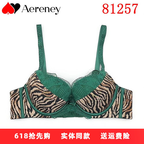 AERENEY爱亦心伊法式性感蕾丝内衣AB杯女小胸聚拢软钢圈文胸81257