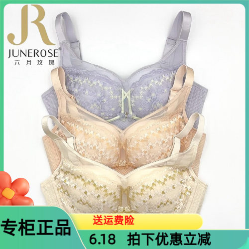 六月玫瑰文胸6425中薄BC杯舒适聚拢收副乳无钢圈调整型内衣女胸罩