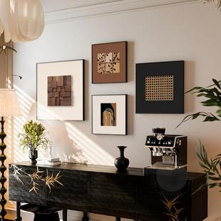 法式中古风客厅装饰画沙发背景墙高级感组合壁画意式极简餐厅挂画