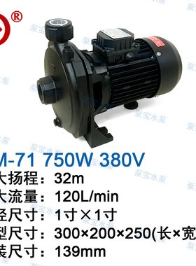 全新MUCHUAN热水机泵CM-63 71 380V循环泵 370W 750W离心泵热包邮