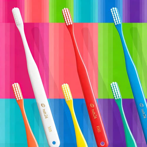 日本oral tuft24齿科专用小头平毛成人牙刷软毛/中硬毛青少年牙刷