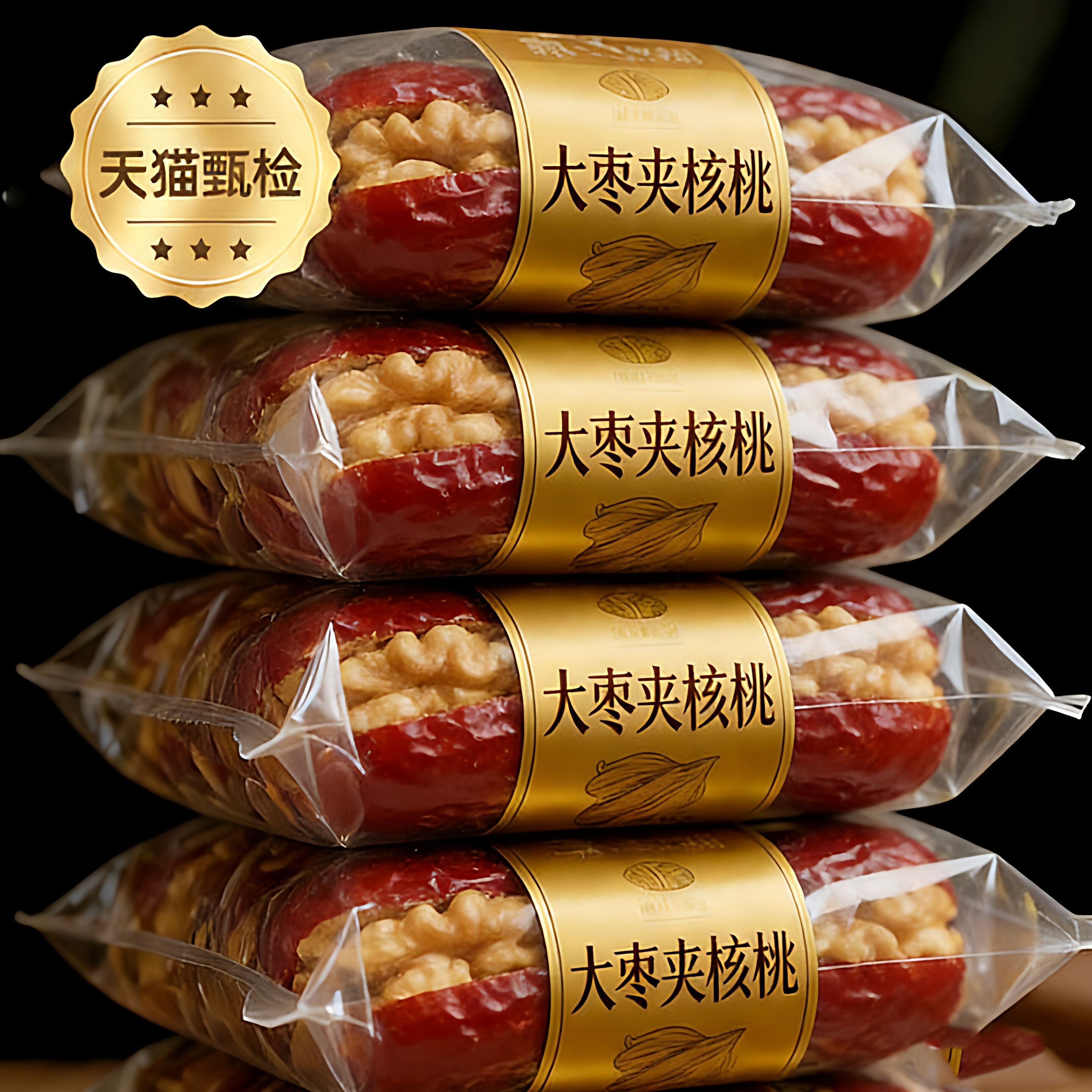 红枣夹核桃仁新疆特产500g袋装特级和田大枣夹纸皮核桃抱抱果零食