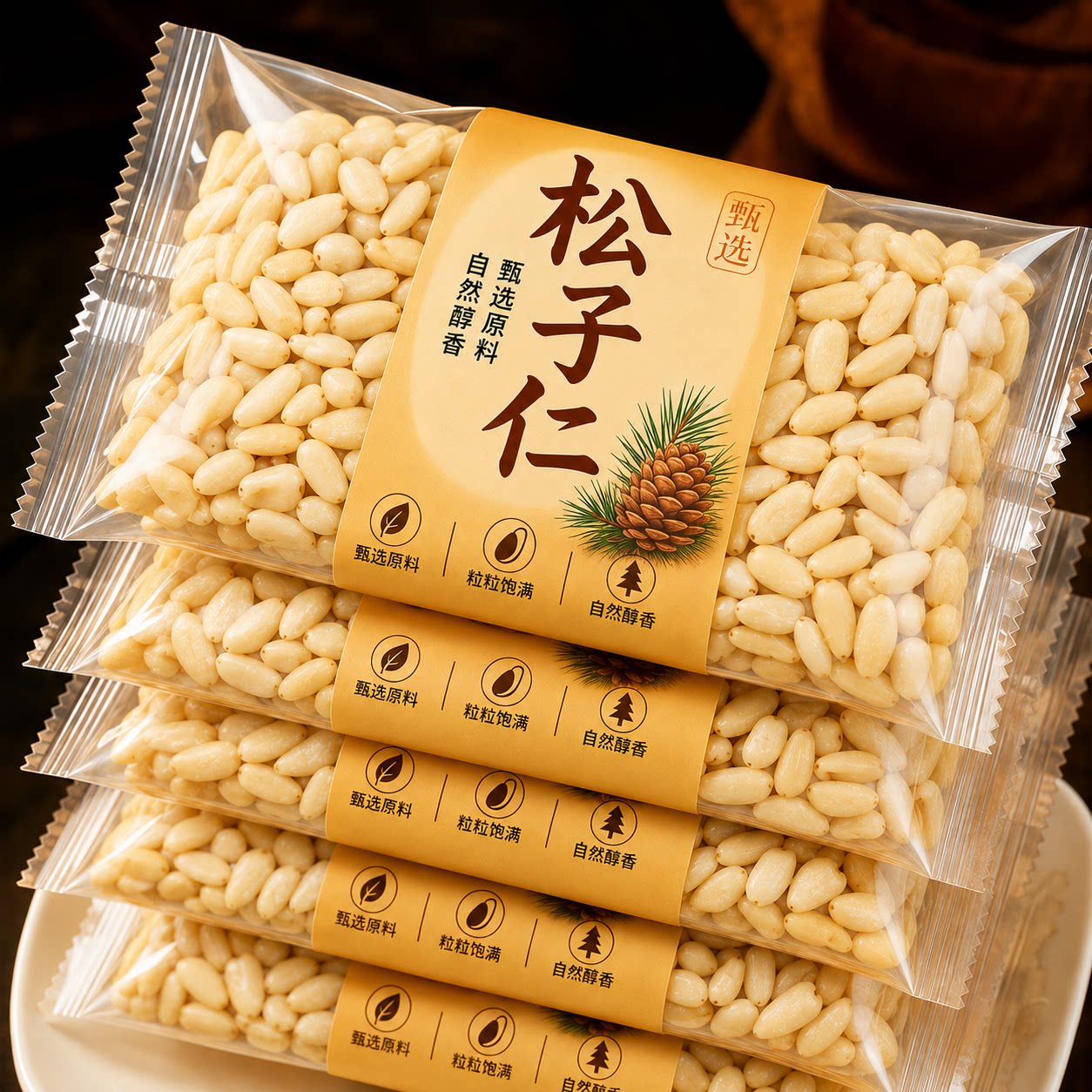 东北松子仁正品官方旗舰店原味无添加开盖即食层层筛选健康小零食