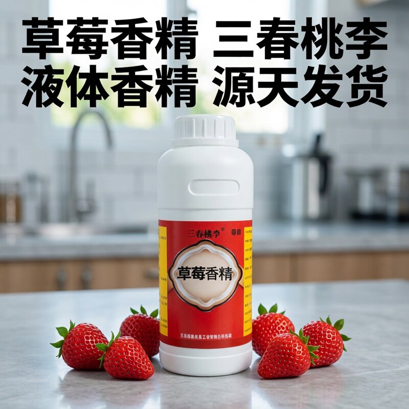 三春桃李草莓液体香精食品级饮料烘焙奶茶高浓度水果味可食用香精
