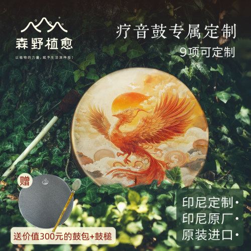 森野植愈 疗音愈鼓印尼进口大框鼓saman满萨鼓果壳印第安乐器定制