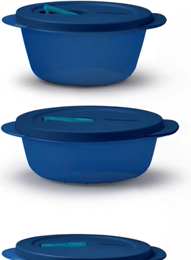 （海）特百惠微波圆形保鲜碗 宝石蓝色