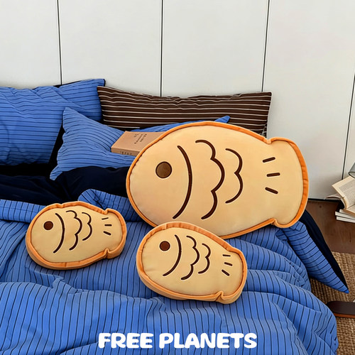 鲷鱼烧抱枕创意家居沙发靠枕床头靠垫毛绒玩偶公仔午睡装饰女礼物