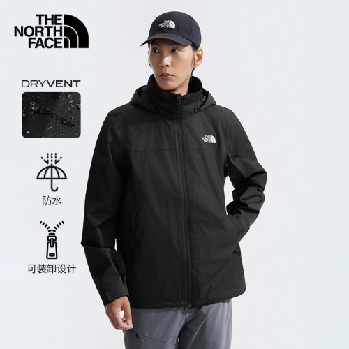 TheNorthFace北面秋季新款冲锋衣男黑武士户外防风防水外套|88FR