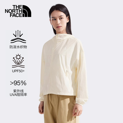 北面女士皮肤衣连帽防泼水防晒