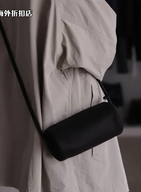 【国现】正品日本Aeta鹿皮圆筒包单肩包斜跨包2025新款黑色休闲包