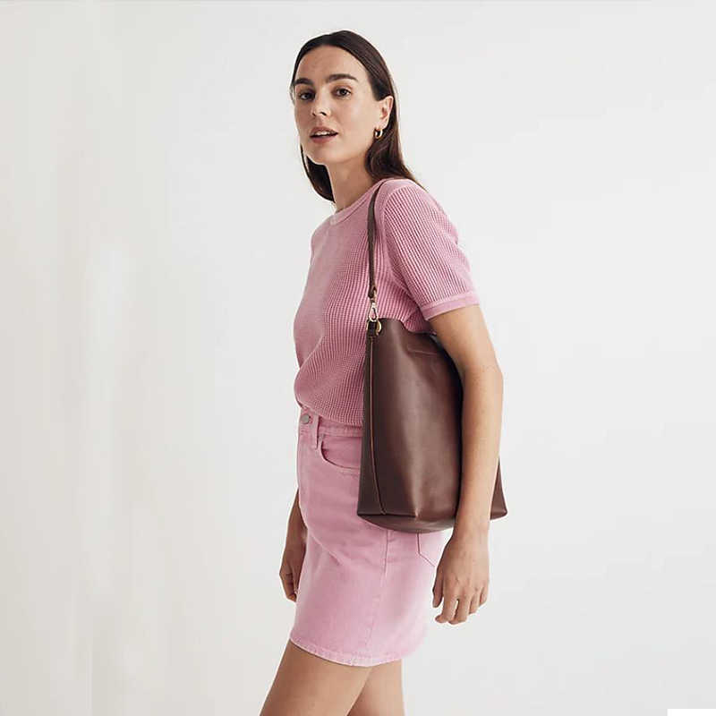 美国Madewell The Transport Bucket Bag牛皮水桶包托特包女包