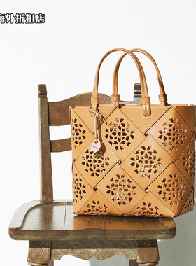 2025新款日本正品genten樱花镂空包斜跨包托特包女包休闲复古包