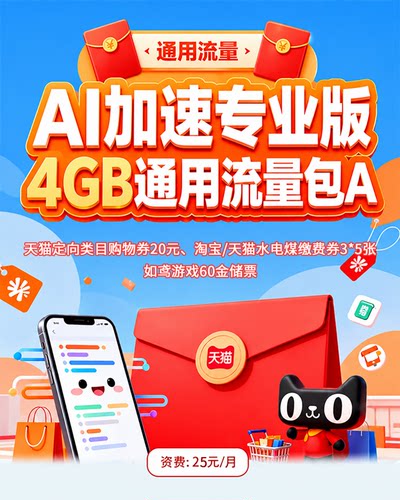AI加速专业版4GB通用流量包A