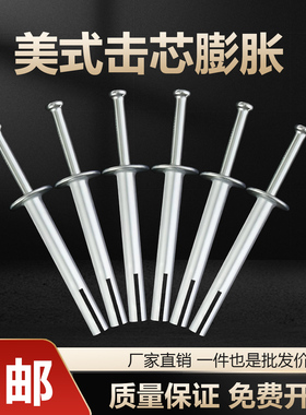 美式击芯膨胀钉快速打入式膨胀螺丝敲击美式膨胀螺丝内膨胀壁虎钉