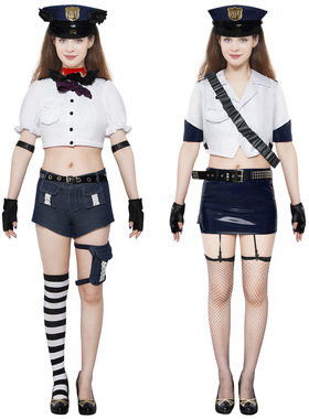 吊带袜天使cos 史朵巾牛仔女警Stocking潘迪panty动漫cosplay现货