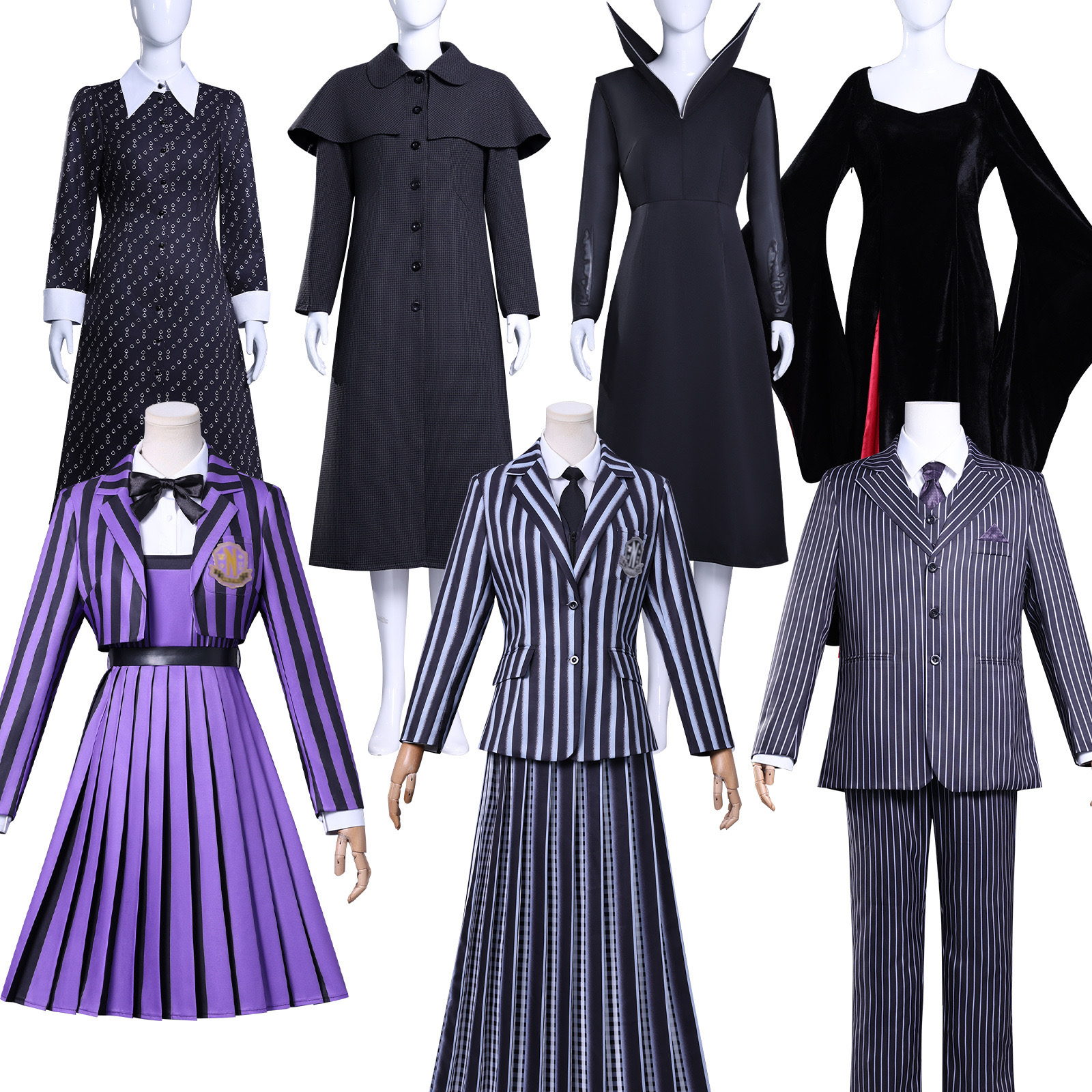 星期三第二季cosplay 亚当斯一家人儿童成人舞台角色表演服万圣节