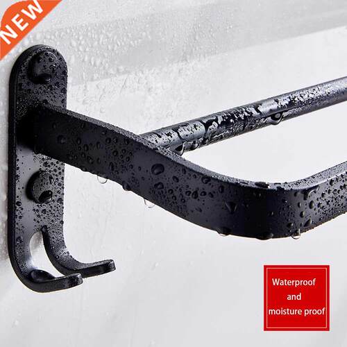 Towel Hanger Bars Over Door Bath Rack Wall Hanging Black Alu