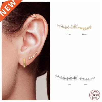 Aide 925 Sterling Silver Dainty Cubic Zirconia Earring Climb