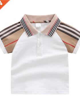 Summer Boys Girls Shirts Girls Boys Cotton Breathable Tops