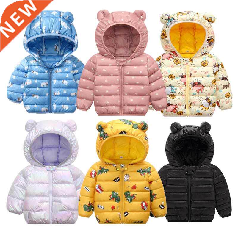 Baby Girls Hooded Down Jackets For Kids Coats Autumn Boys Ca图片