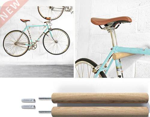 Wall Mount Bike Rack / Handmade Bike Sticks Made of Wood Hoo