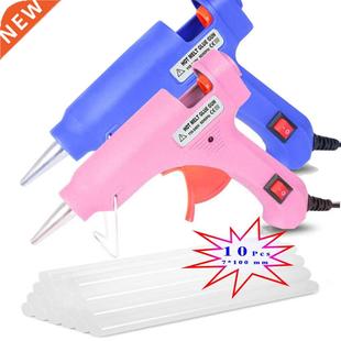 Mini Hot Glue Gun with 10 Pcs 7*100mm Premium Glue Sticks f